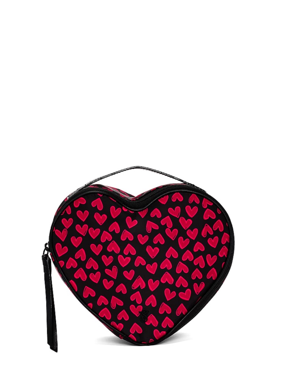 NWTS Rare Victoria’s Secret black & red heart shaped train case